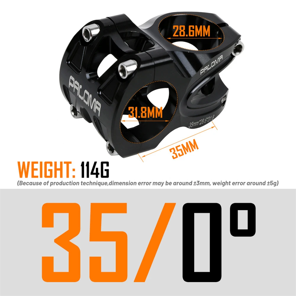

Bar Handlebar Short Stem Ultralight 0 Degree 1pcs 31.8X35MM Aluminum Alloy