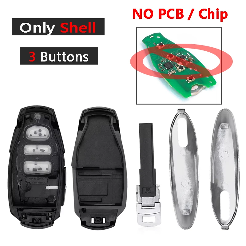 

KEYECU 315/433/868 МГц PCF7945AC чип 3-кнопочный сменный смарт-карта дистанционный брелок для Volkswagen Touareg 2010-2018