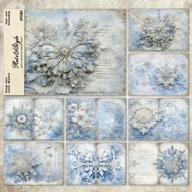 Panalisacraft 8 листов Размер A5 винтажный стиль скрапбукинг Узорчатая бумага необычная