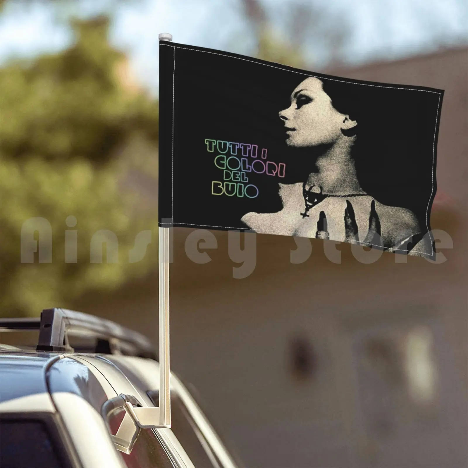 Флаг для автомобиля все цвета темного флага забавный Giallo итальянская пленка