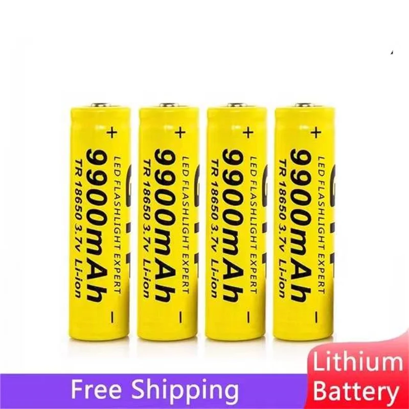 

2023 New 18650 battery 3.7V 9900mAh rechargeable Li-ion battery for Led flashlight Torch batery lithium battery+ Free Shipping