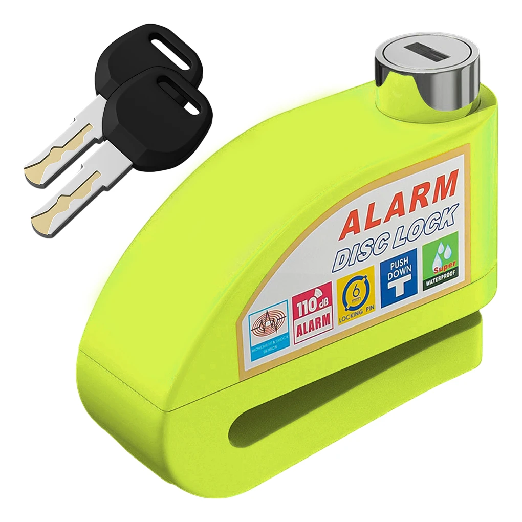 

Motorcycle Alarm Disc Lock Security Padlock Waterproof Anti-Theft Alarms Reminder Heavy Duty Safety Locks Motorbike