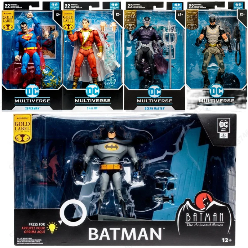 

Mcfarlane dc rótulo de ouro preto adam trono batman escuro detetive animado shazam figura de ação presente de brinquedo