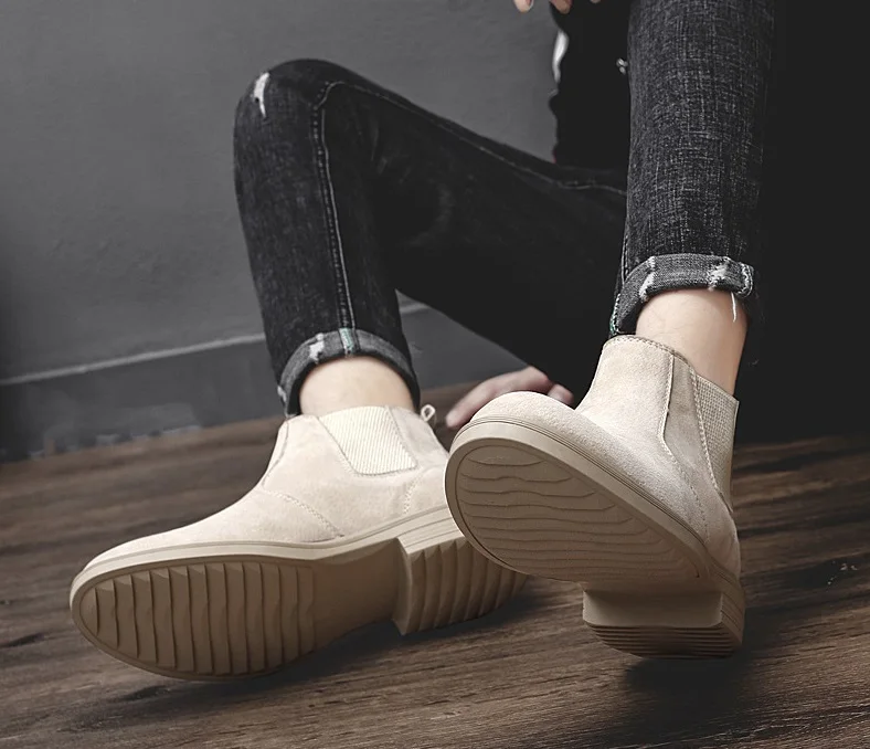 

Hot Selling Winter Comfortable Chelsea casual shoes Fashion Men's Suede shoes Bottomed Round Head Boots S10560-S10565 Morliron