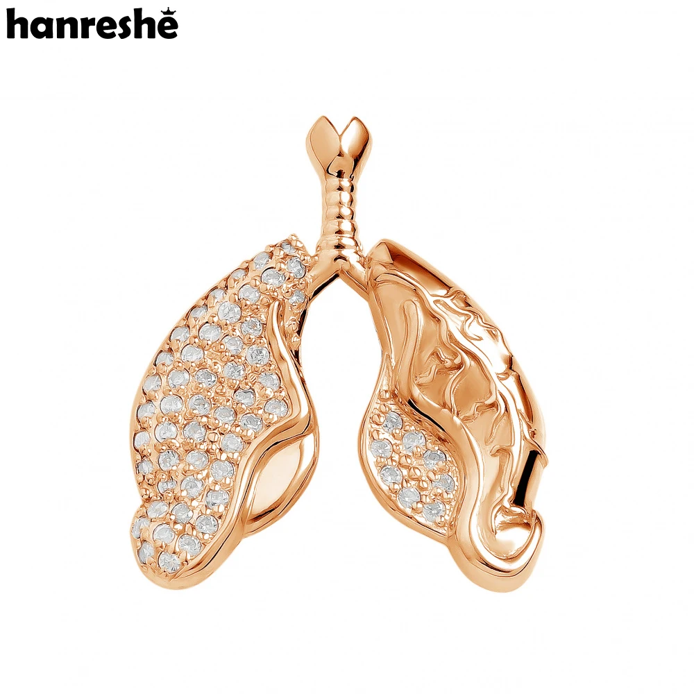 

Hanreshe Luxury Medical Lung Organ Brooch Pin Anatomy Lapel Backpack Badge Medicine Jewelry Gifts for Doctor Nurse