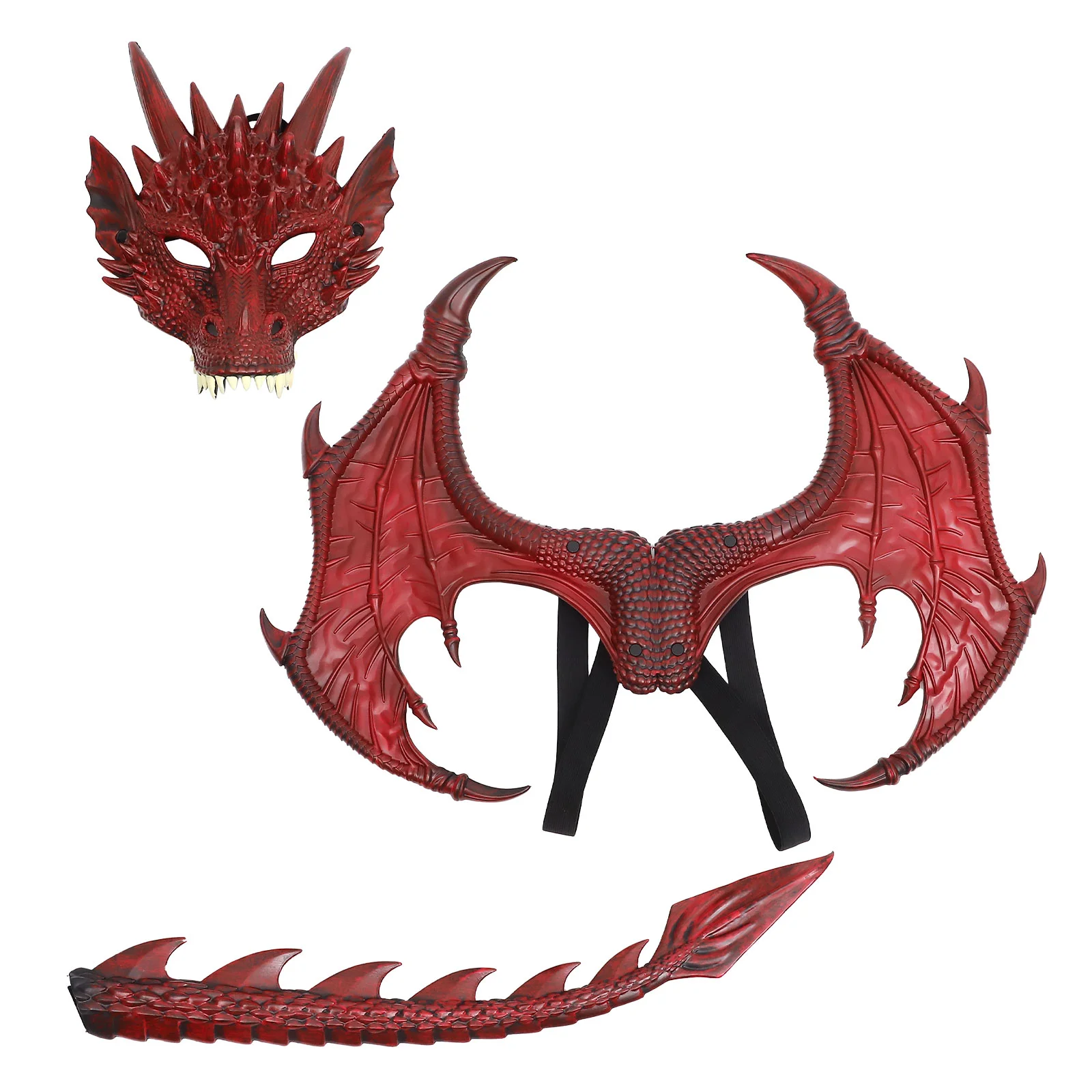 

Kids Accessories Halloween Mask Wing Dragon Performance Costume Role Play Clothes Child Suit