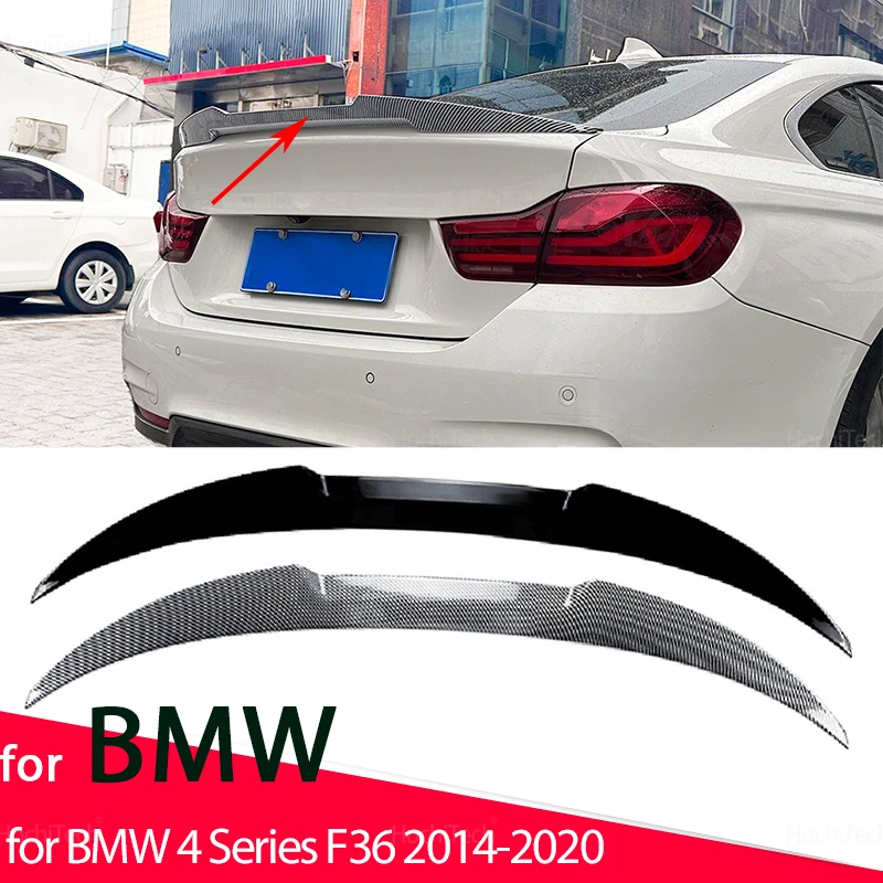 Для BMW F36 GRAND COUPE 420i 425i 428i 2014-2020 ABS черный карбоновый задний спойлер на крыше