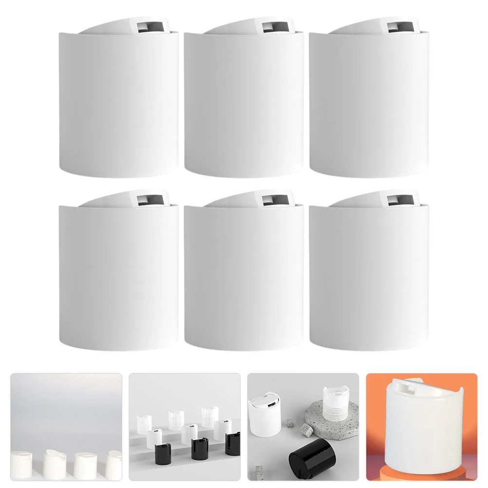 

6pcs Replacement Bottle Lids Bottle Spout Caps Lotion Container Lids for 250ml Bottles