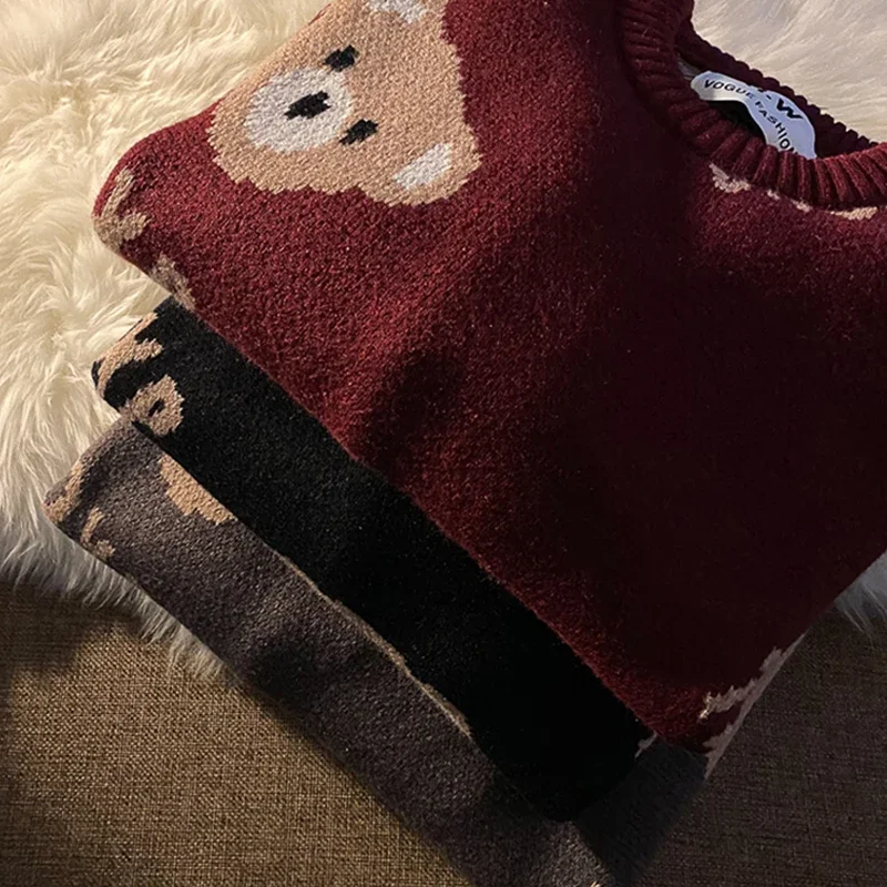 Женский свитер оверсайз Y2k Топы umper осень Аниме пуловер готический с длинным