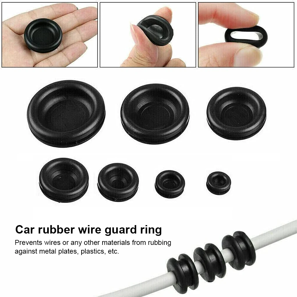 

200 Pieces Set Car Grommet 7 Kinds Wire Organizer Fastener Gasket Kit