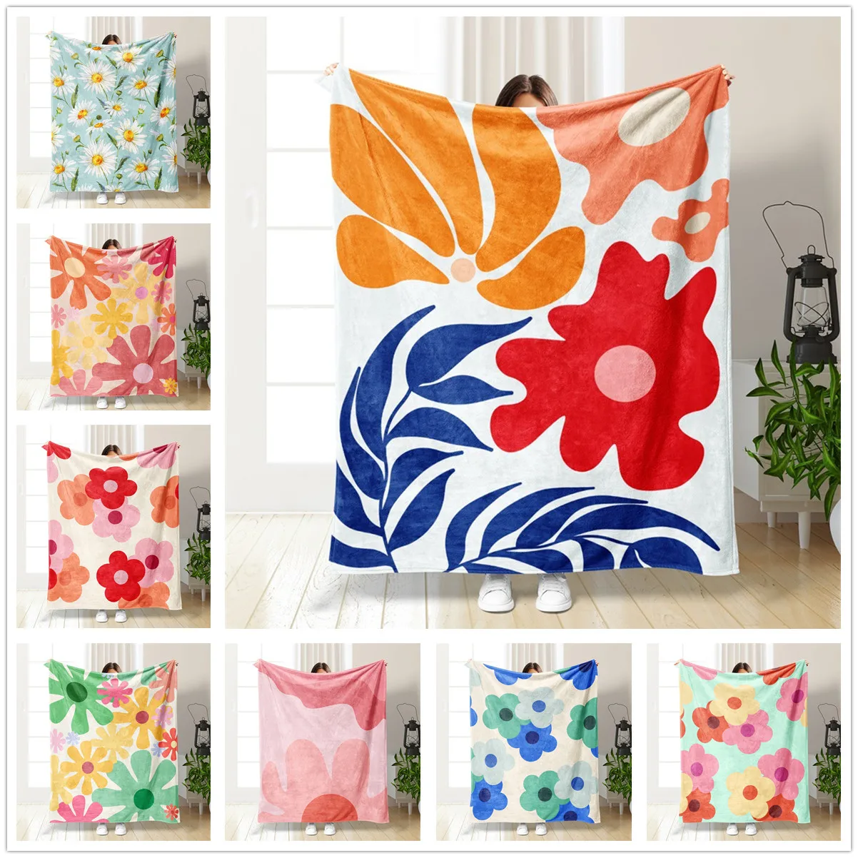 

Одеяло с цветочным рисунком, искусственное одеяло, утолщенное фланелевое одеяло, легкое мягкое теплое одеяло, покрывало для дивана