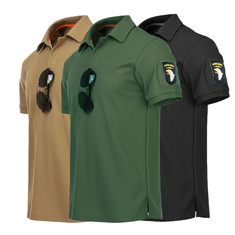 

New Fishing Clothes Men's Breathable Sweat-wicking Tactical T-Shirts Outdoor Quick Dry Cotton Short Sleeves Camo Hiking Clothing