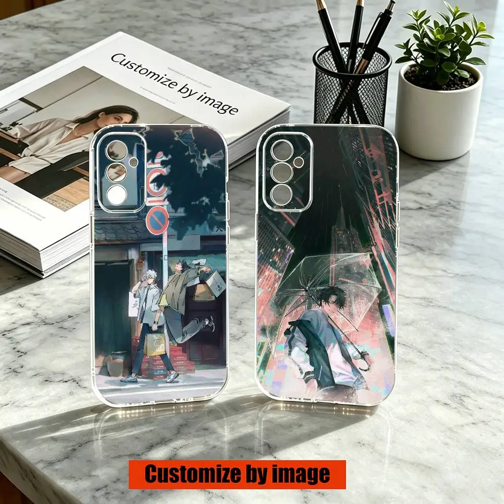 Фото Чехол для телефона Link C-Click Shi Guang Dai Li Ren Anime для Samsung A10,12,20,21S,30,31,40,50,51,52,70,71, прозрачный чехол №1
