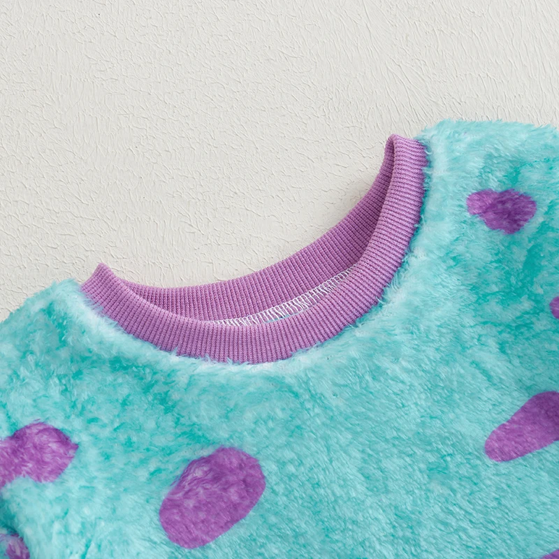 Детский комбинезон в горошек с длинным рукавом