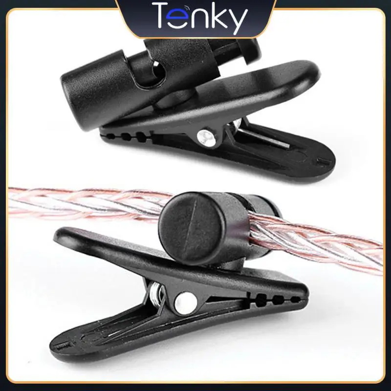 

Earphone Cable Clip Microphone Wire Clip 360°-Rotatable Collar Clip For Mic Headphone Cables Wire Clip
