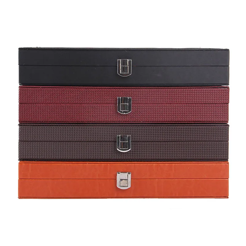 12 23 36 Pu Leather Pencil Case Packing Box Stationery Display Storage Box Skylight Pencil Case Leather Delicate and Practical