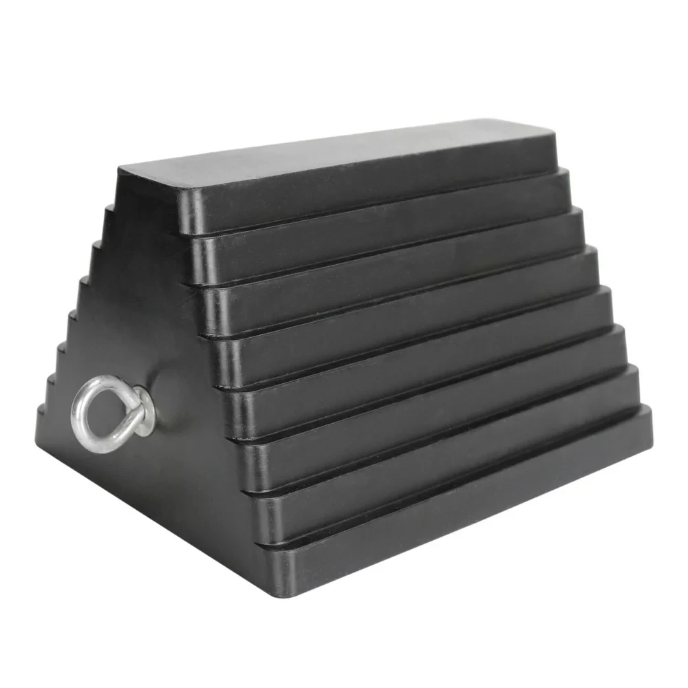 

Heavy-Duty Rubber Wheel Chock with Eyebolt car accessories Free Shipping