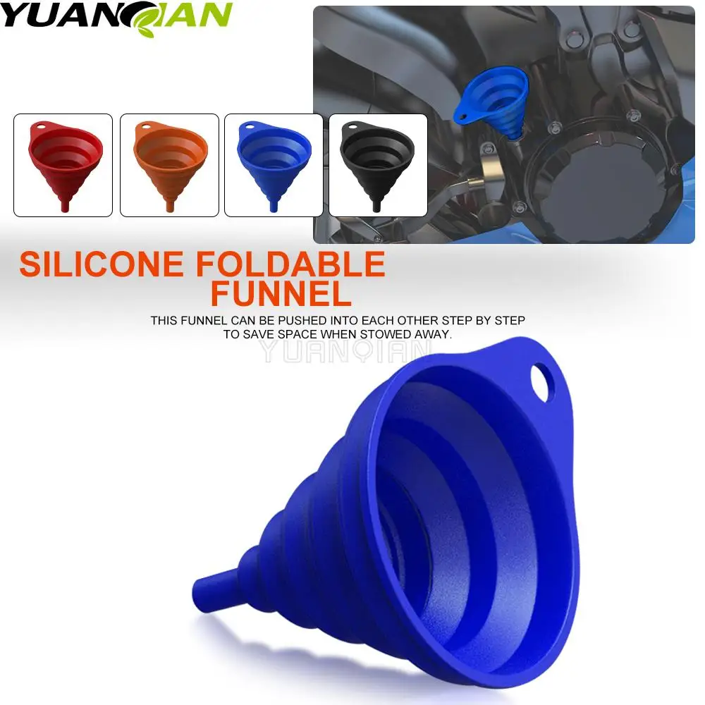 

For SUZUKI Bandit 1200 1250S 250 600 650 650S DL000 DL250 DL650 GS500 Motorcycle Accessories Engine Foldable Silicone Funnel