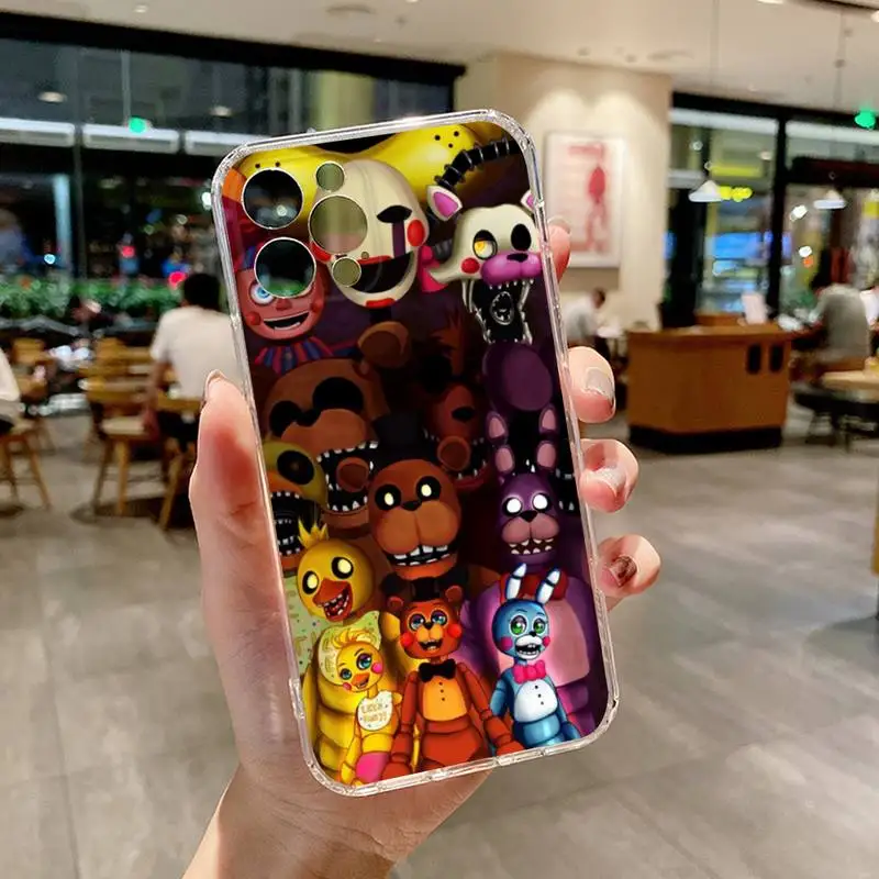 Чехол для телефона Fnaf Animatronics прозрачный iphone 13 12 11 Pro Max Mini X XR XS MAX 7 8 6s plus чехлы с