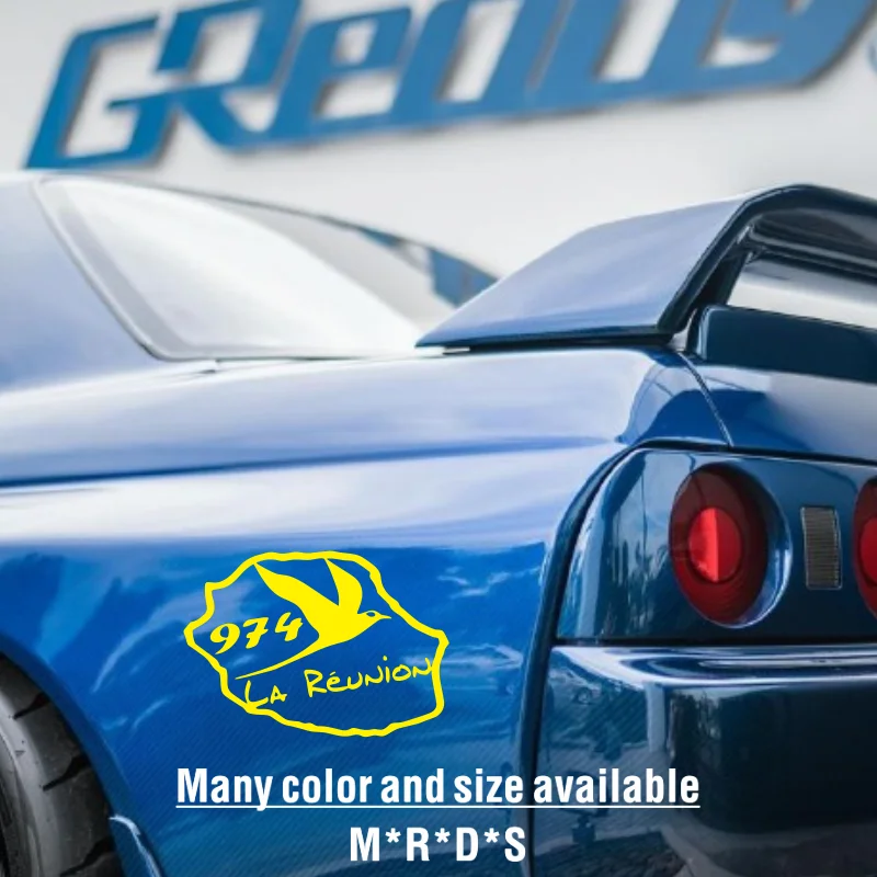 Для острова 974 соломенная карта хвост автомобильные наклейки забавные