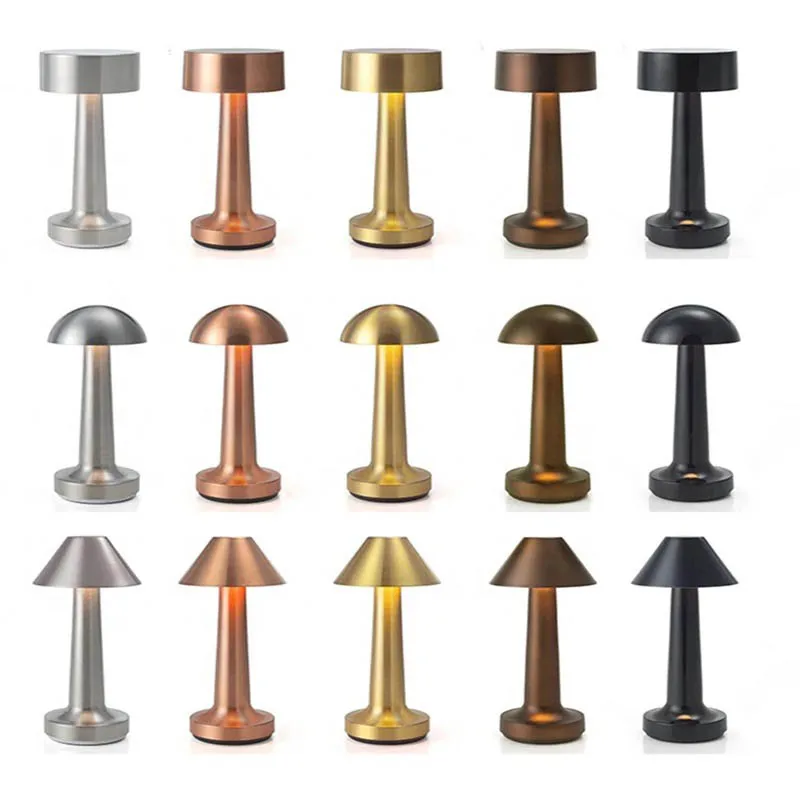 

Retro Bar Table Lamp Rechargeable Touch Wireless Led Nightlights for Bar Coffee Restaurant Hotel Bedroom Home Room Decoration