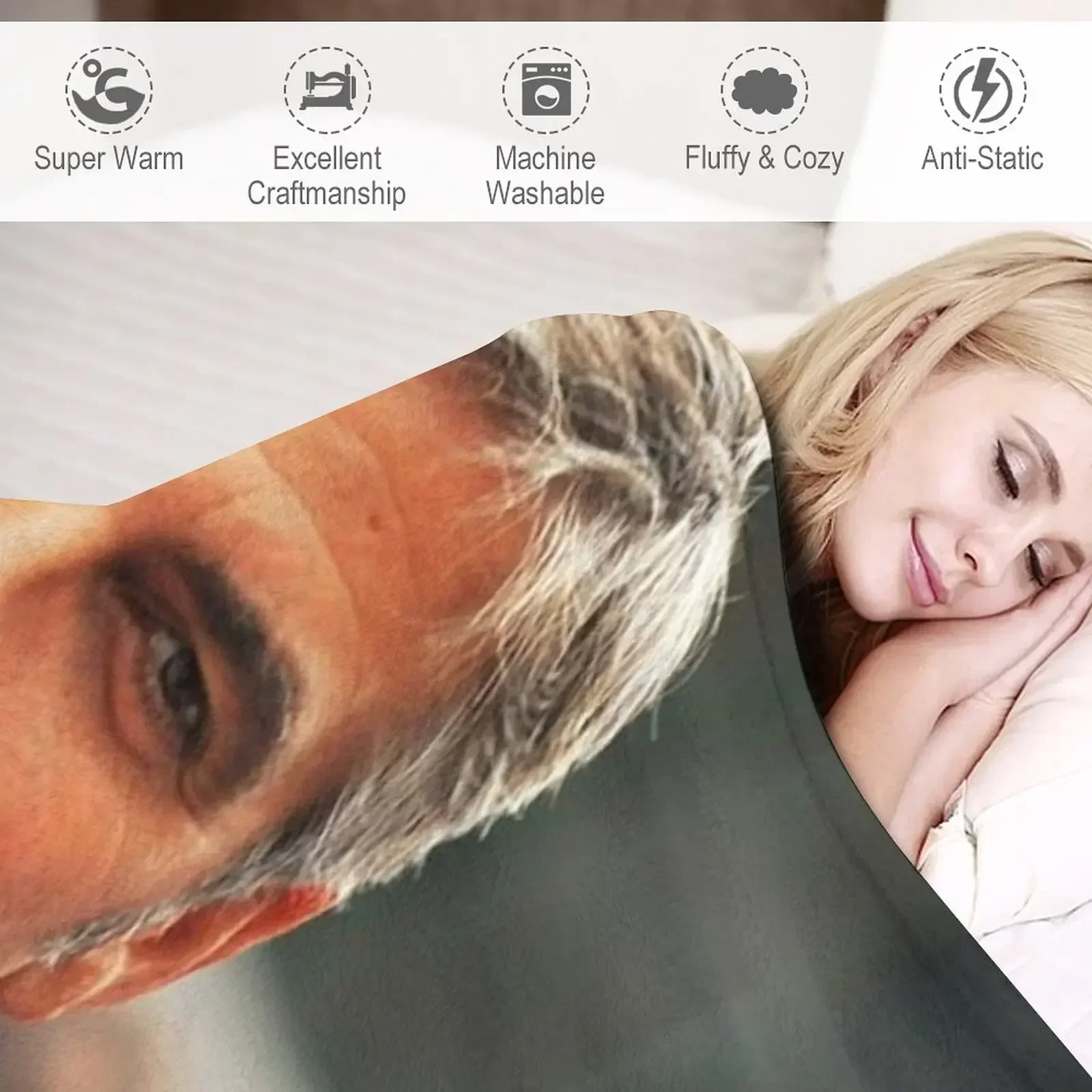 Одеяло с изображением фото-арта Джорджа Клууна тяжелые одеяла манга