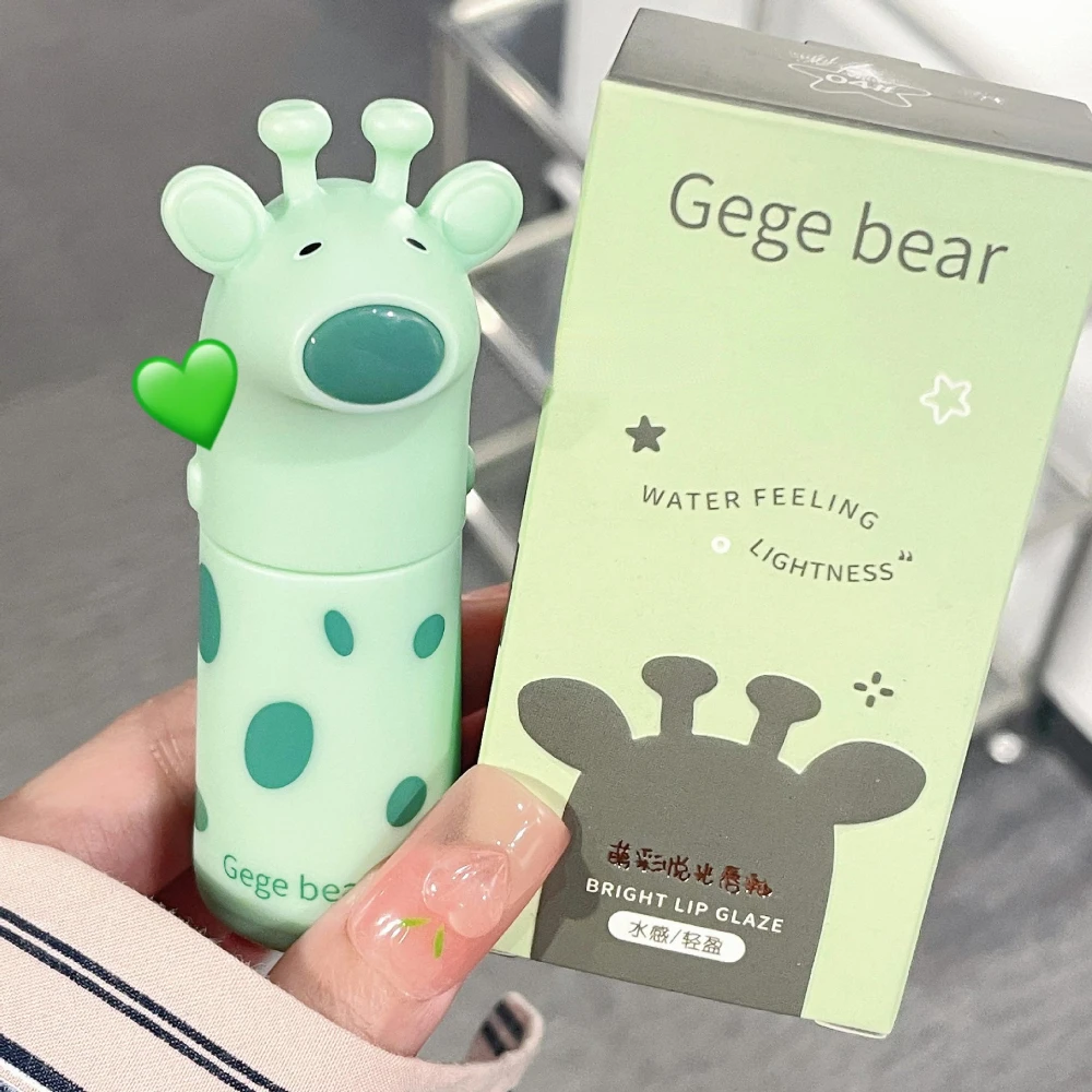 

Gege Bear Новый мультяшный водояркий глазурь для губ шелковистый Ежедневный Легкий окрашивание нюдовый макияж водостойкий не быстро выцветает ученический Макияж для губ