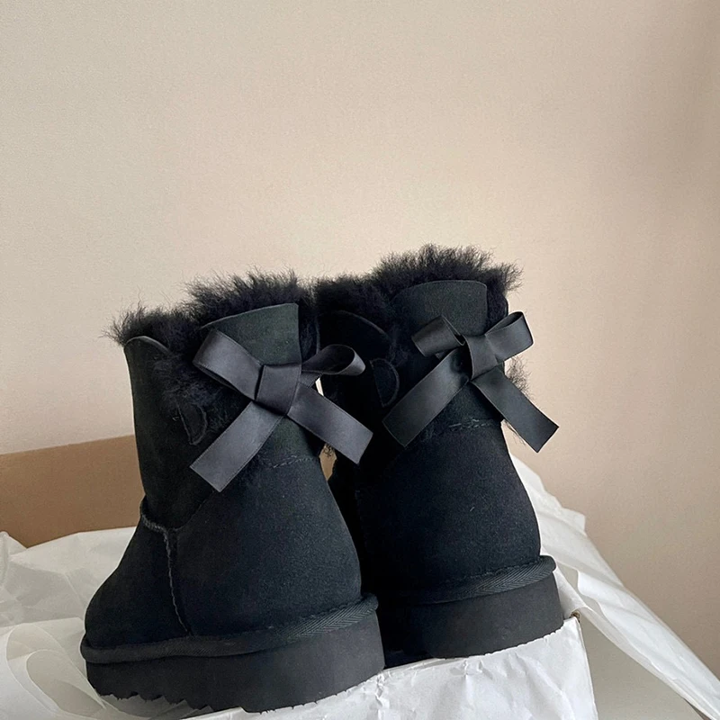 Aobreugg 2023 новые зимние сапоги женские Плюс флисовые утолщенные натуральные