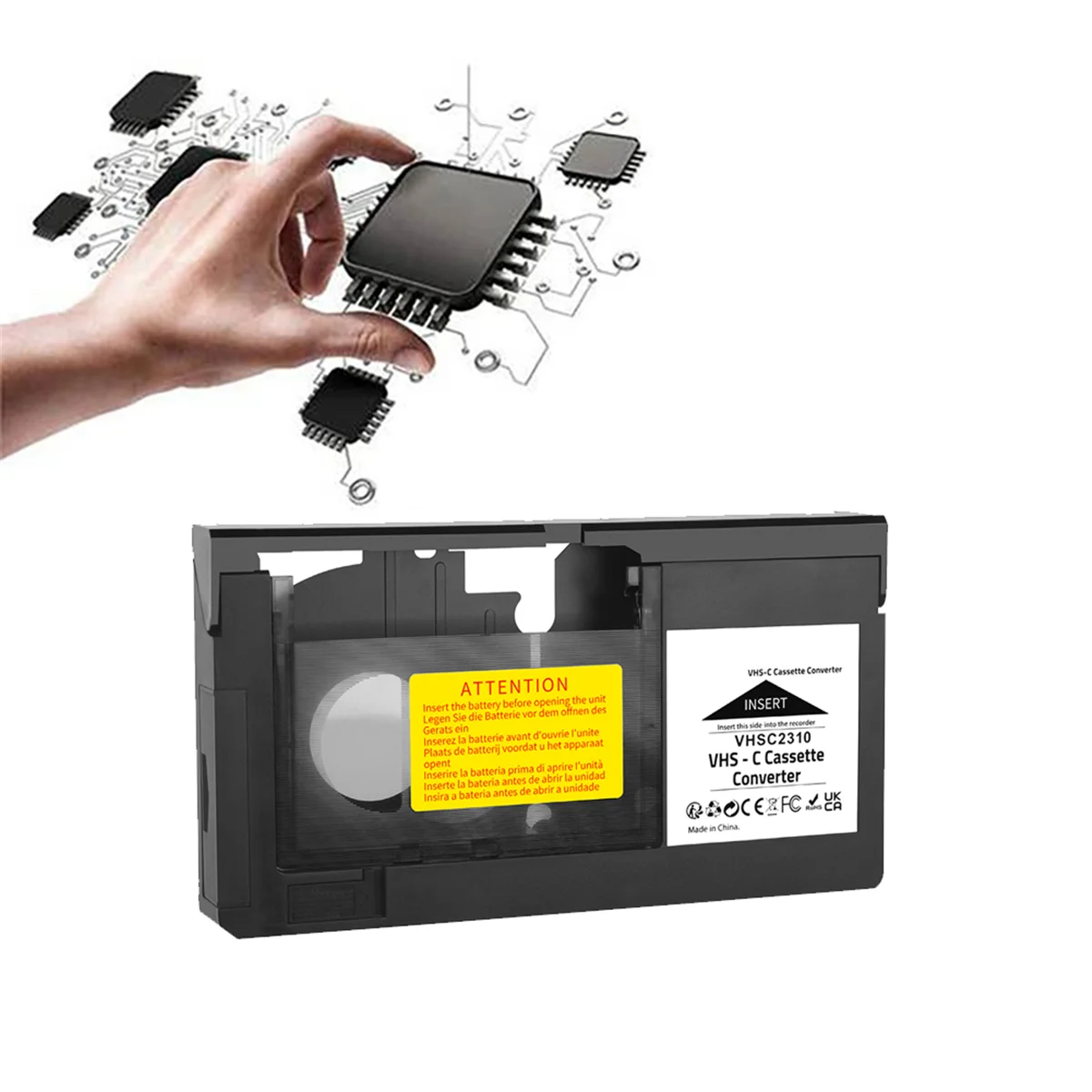 Кассетный преобразователь VHS-C для JVC RCA Panasonic адаптер VHS в VHSC SVHS-C не 8 мм/MiniDV/Hi8
