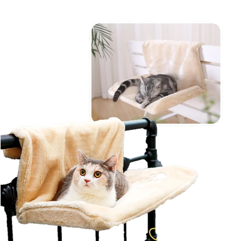 

Hanging Cat Bed Removable Cat Hammock Pet Beds for Radiator Bench Kitten Nest With Strong Durable Metal Frame Cat Accessories