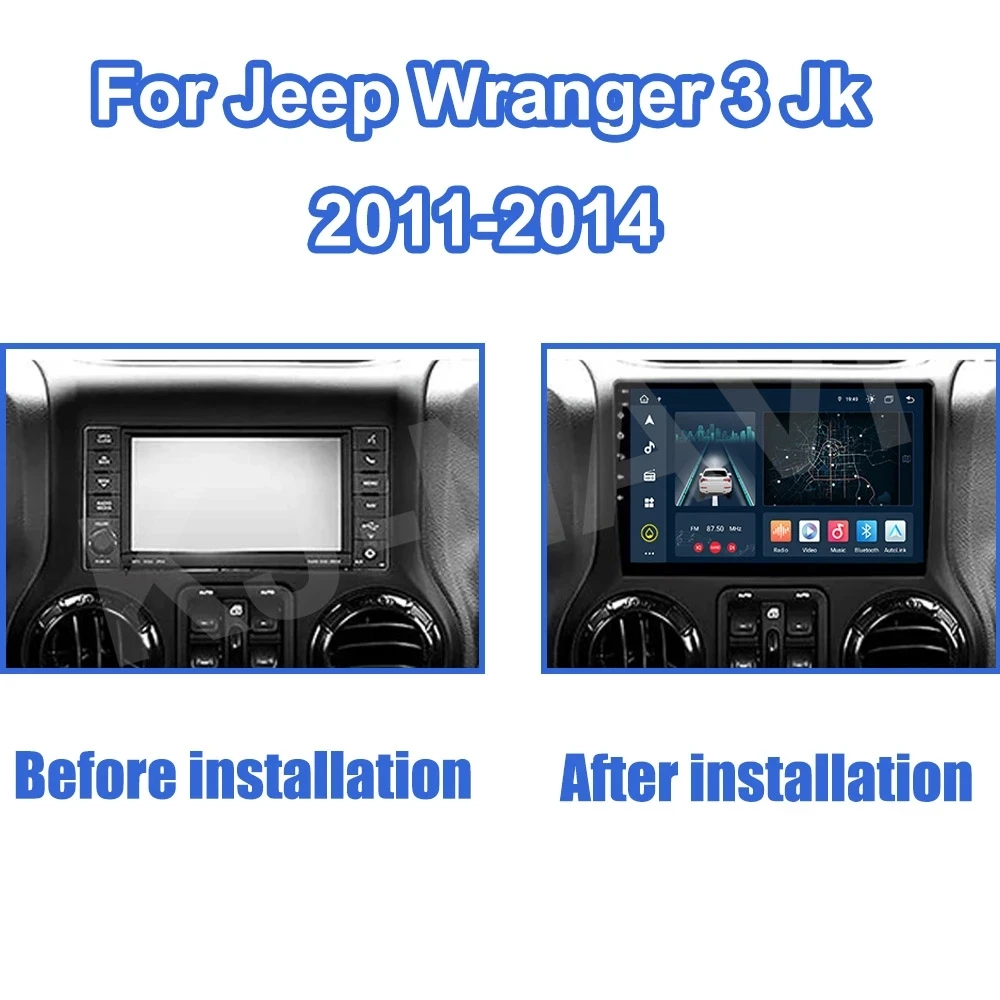 $149.45 For Jeep Wrangler 3 JK 2011 - 2014 Android 11 LHD RHD Car Video Stereo GPS Multimedia Player BT 10.1 Inch Wireless Carplay
