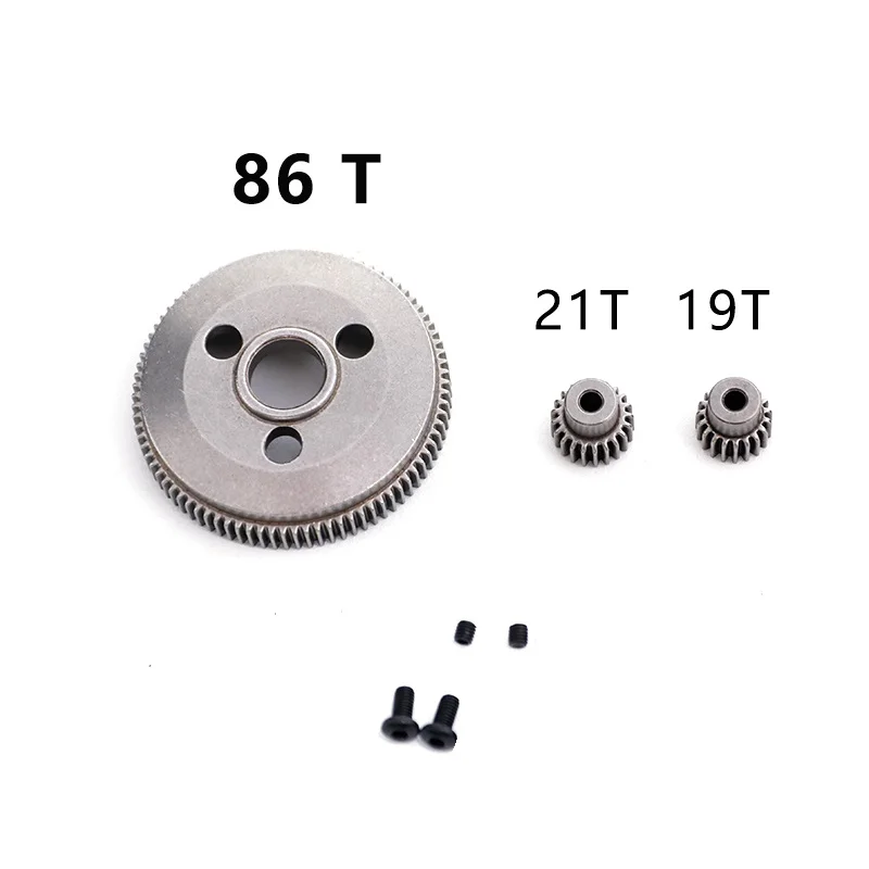 

3pcs Metal 86T Spur Gear with 19T 21T Pinion Gear for Traxxas Slash 2WD Stampede Rustler Bandit 1/10 RC Car Upgrades Parts