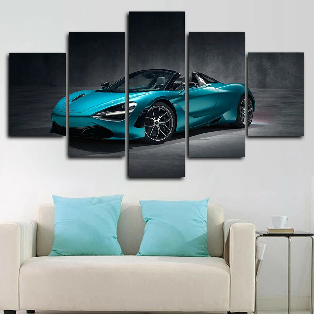 

McLaren 720S Spider Super Car Poster Painting Living Room 5 Pieces Canvas Wall Arts Modern Home Decoration Bedroom Picture Print