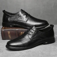 2022 new luxury brand casual dress shoes men classics black brown lace up derby shoe male high grade office formal shoes for men