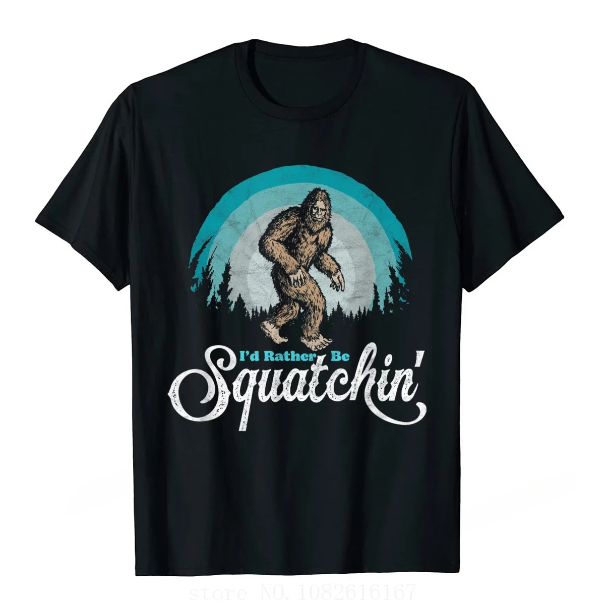 Винтажная забавная Мужская футболка Bigfoot 80-х годов модные мужские футболки Rtro