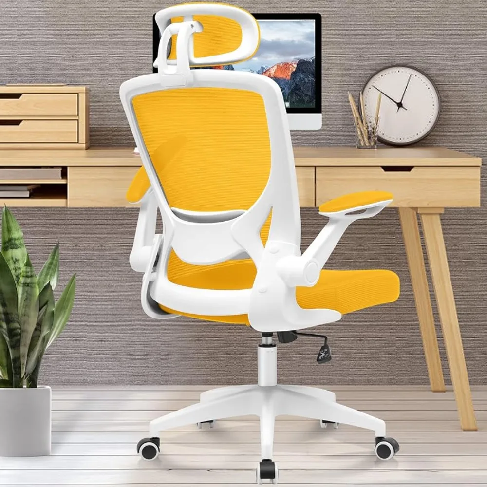 

KERDOM Ergonomic Office Chair, Breathable Mesh Desk Chair, Lumbar Support Computer Chair with Headrest and Flip-up Arms,