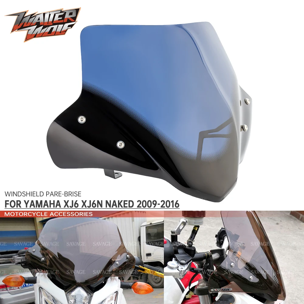 Windshield Pare-brise For YAMAHA XJ6 N XJ6N Naked 2009-2016 2015 Motorcycle Accessories Wind Deflectors Windscreen Acrylic Smoke