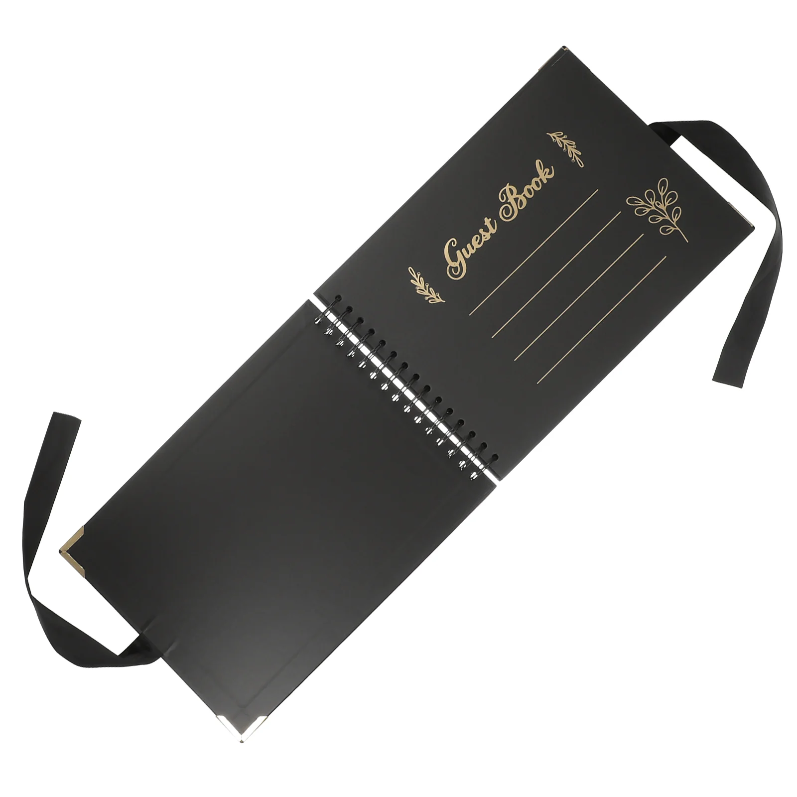 

Graduation Sign-in Book Party Guestbook Bridal Decorations Black Signature Paper Attendance Coil Stuff