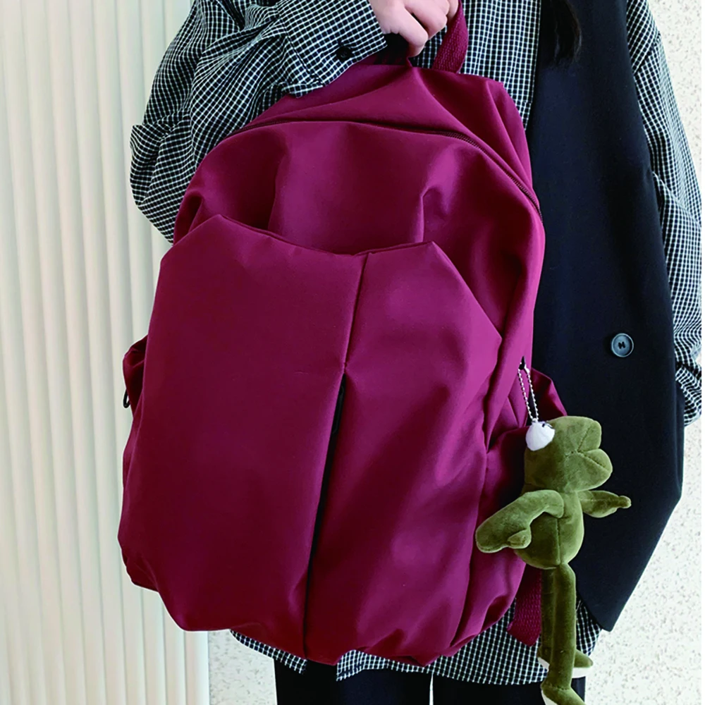 

New Women's Nylon Backpack for Cute Girl Anti Theft School Bag Female Large Capacity Travel Rucksack Fashion Lady Canvas
