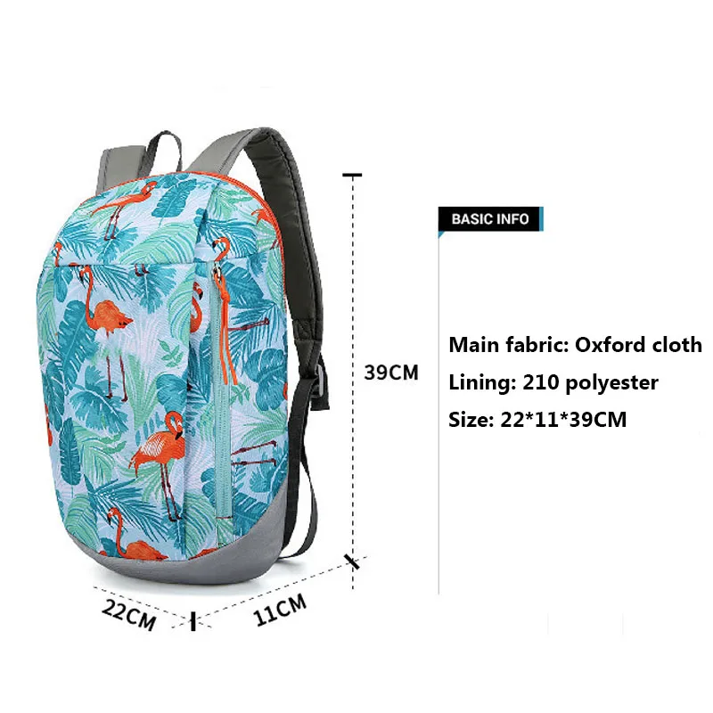 Outdoor Waterproof Backpack Sport Light Weight Travel Hiking Bag for Women Zipper Adjustable Belt Camping Knapsack Men Child 10L images - 2