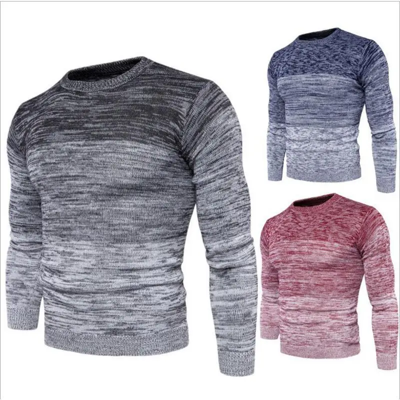 

Winter Thickness Pullover Men's Sweater Jumpers Men O-neck Solid Color Long Sleeve Warm Slim Sweaters Knitted Pull Male Clothing