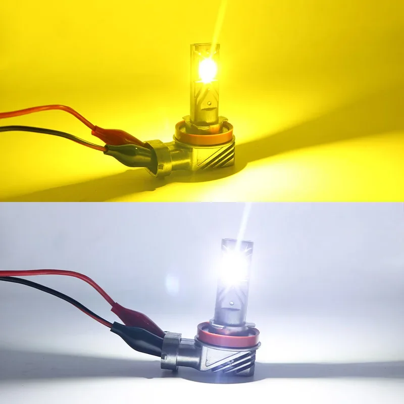 2x автомобильные светодиодные передние противотуманные фары двухцветные