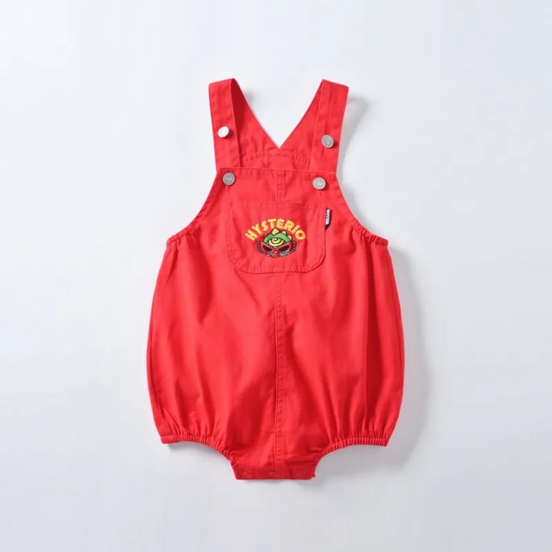 Детские брюки детский комбинезон хлопковый джинсовый с мультяшным рисунком