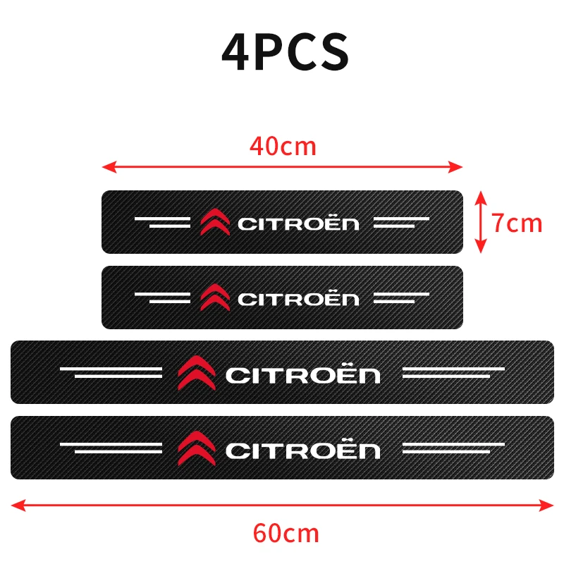 

4 шт./компл. наклейки на порог автомобиля из углеродного волокна для Citroen C4 C3 C5 C1 C2 Berlingo C-Elysee C4-Picasso C4-Aircross