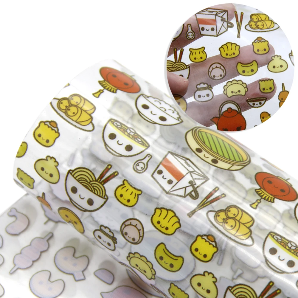 Прозрачная Синтетическая кожаная ткань с цветочным принтом в виде сердца 20x33 см