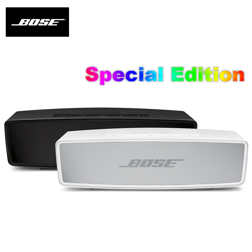 Bose-altavoz SoundLink Mini II Edición especial, Portátil con Bluetooth reproductor de música, sonido de graves profundos, manos libres con micrófono, mensajes de voz