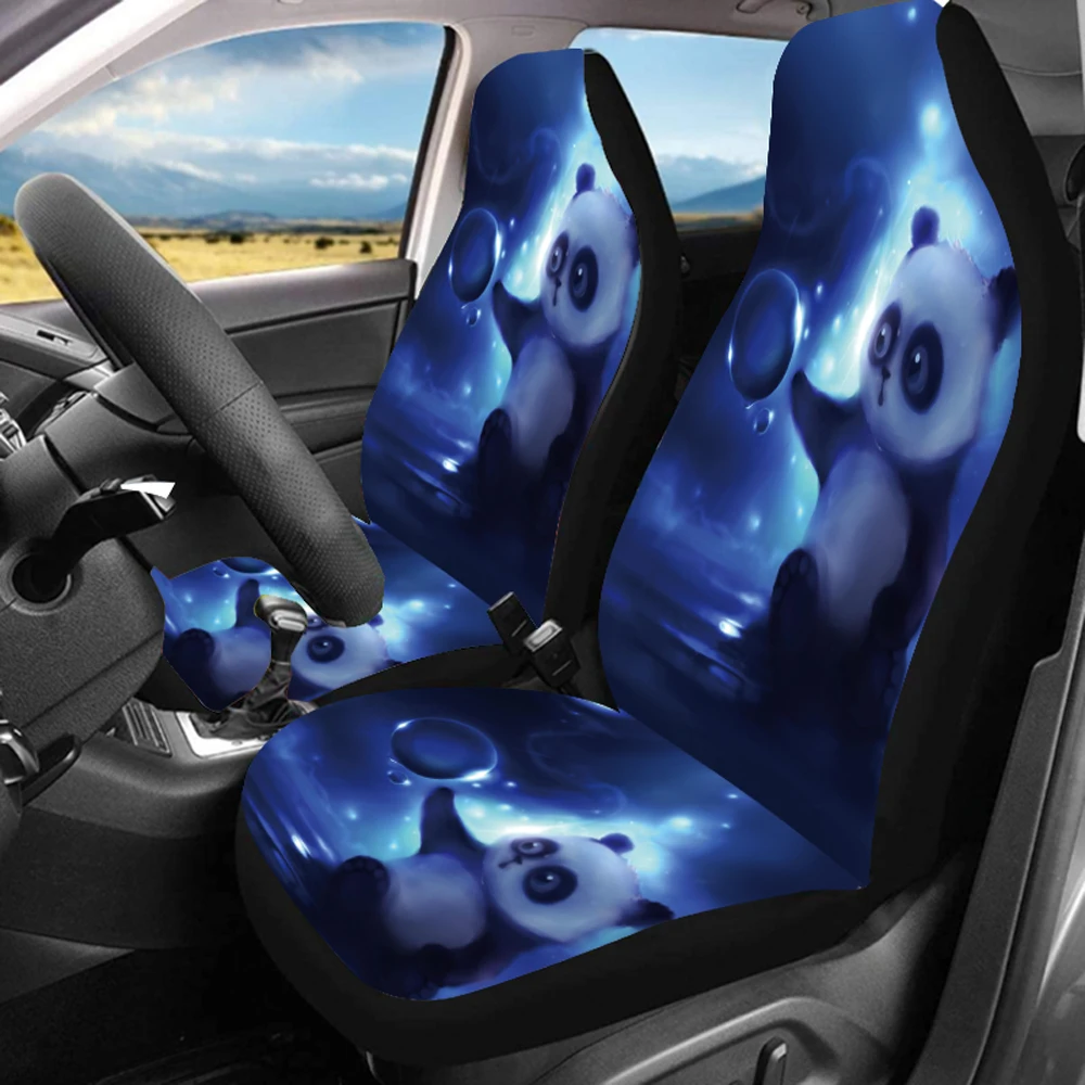 

Cute panda printed car seat cover is suitable for all car front seat protectors. It is suitable for cars, SUVs, cars or trucks