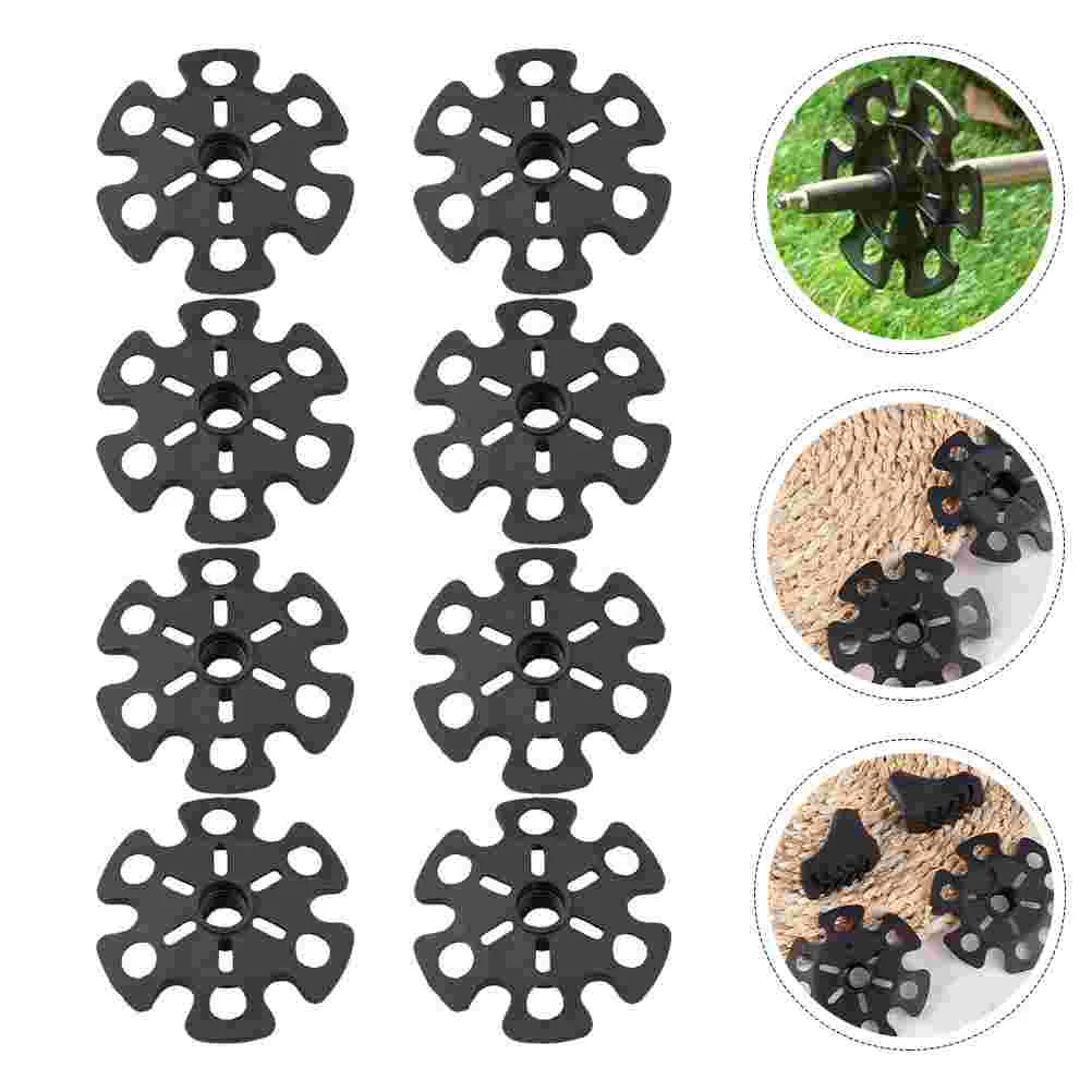 

8 Pcs Snow Toto Mud Ski Basket Pole Tip Protector Trekking Poles Climbing Tips Rubber Flake Guards Snowflake Disk Walking stick