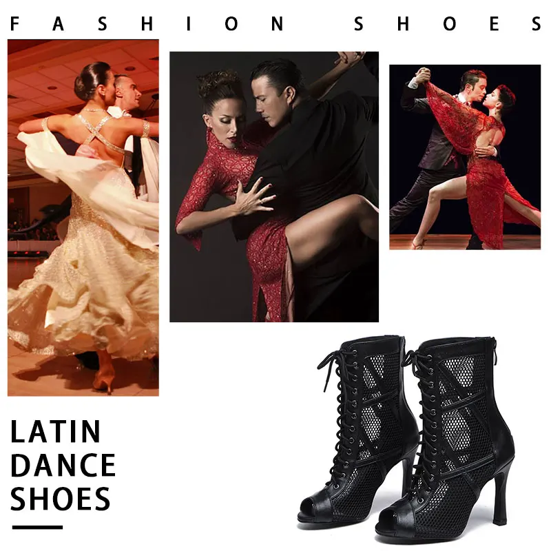 SWDZM Women Latin Dance Shoes High Quality Tango Dance Booties Women Sasa Dancing sexy high-heeled Jazz Boots Ladies