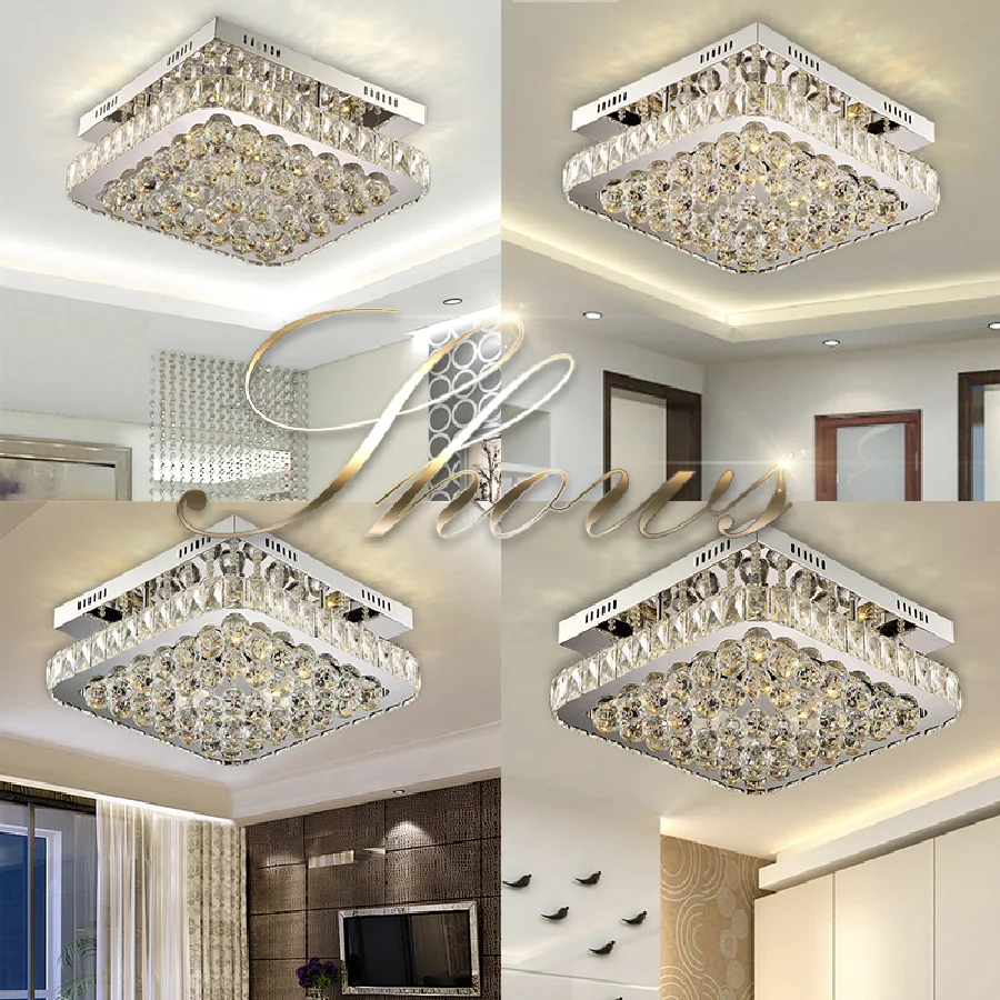 

LED Ceiling Lights Modern K9 crystal luminaires home fixtures illumination living room Ceiling lamps bedroom Ceiling lighting